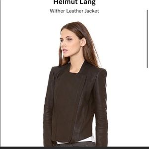 Helmut Lang Wither Fitted Leather Jacket